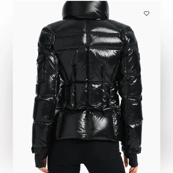 SAM. Shiny Black Puffer Jacket - Picture 3 of 6